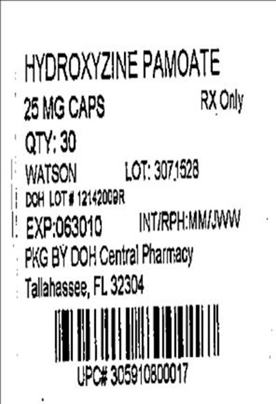 25mg Label - Hydroxyzine 25mg(Watson)